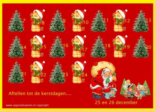 aftelkalender Kerstavond 1