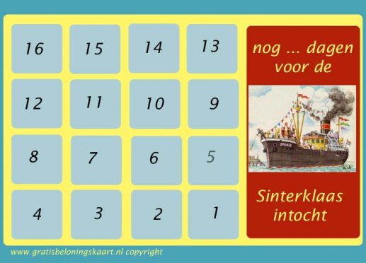 aftelkalender Sinterklaas intocht 3