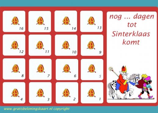 aftelkalender Sinterklaas 1