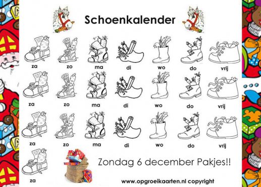 Sinterklaas schoenkalender 6 dec