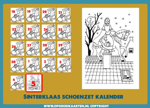 2017 Schoenzetkalender Sinterklaas