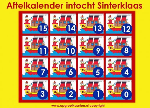 aftelkalender Sinterklaas intocht 2