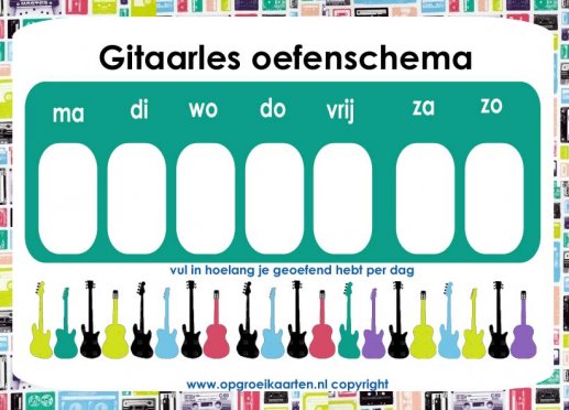 Gitaarles schema