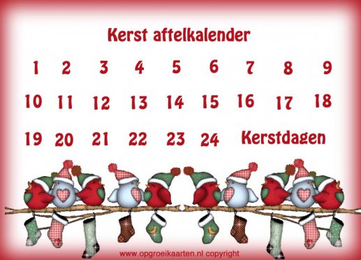 Aftelkalender Kerstdagen